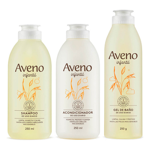 Aveno Set Completo Infantil Gel + Shampoo + Acondicionador