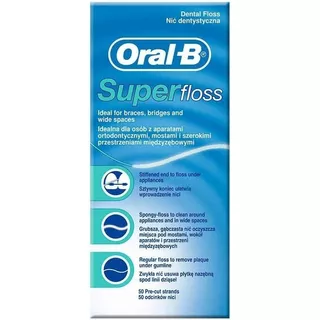  Oral-b Super Floss Mint Hilo Dental Precortado 50 