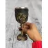 Viking Medieval Cup - Copa de vino de acero inoxidable de resina de color decorada