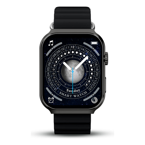 Smartwatch Reloj Inteligente Stf Kronos Prime Pantalla 1.96¨ Color de la caja Negro Color de la correa Negro Color del bisel Negro Diseño de la correa Silicon