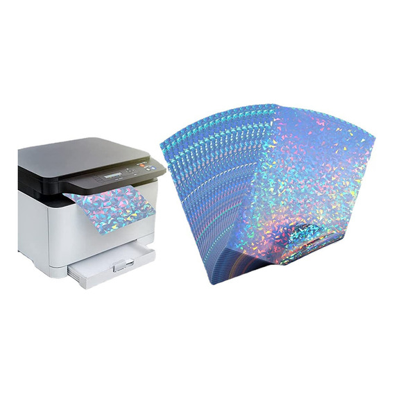 Vinil Imprimible Adesivo Inkjet Holográfico30 Hojas Carta