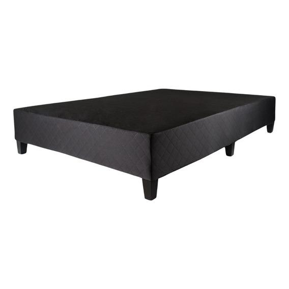 Cama Box Base Para Colchon De 110x190 Dormitorio Lcm Color Negro