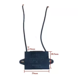 Capacitor Condensador Cuadrado 20mfd 20uf 250v Cable Ventilador