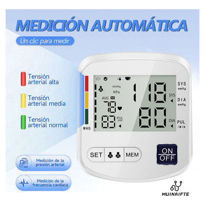 Monitor Digital Automático De Toma Presión De Brazo Uso De Emisiones De Audio En Español Digital Aparato Para Checar Presión Arterial De Brazo Color Blanco