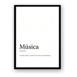 Poster Imprimible Música Definicion Poster Decorativo Música