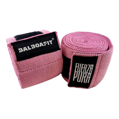 Vendas De Rodillas 200cm Balboafit Powerlifting Boxeo Gym Color Rosa