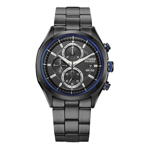 Reloj Citizen Eco Drive Black Original Hombre Time Square Color de la correa Negro Color del fondo Negro