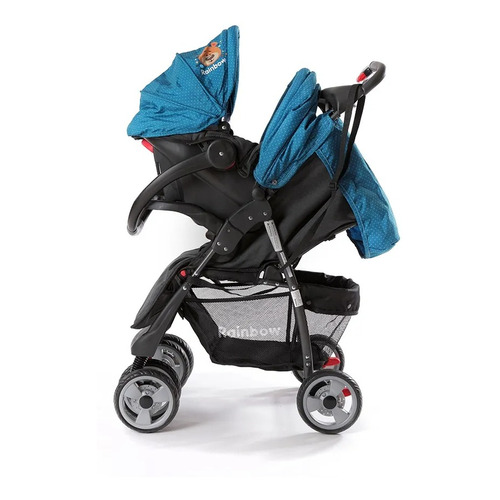 Cochecito de paseo Rainbow Dinamic travel system azul con chasis color negro