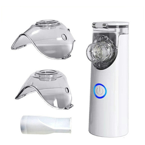 Nebulizador portátil, inhalador USB y batería para adultos y niños, color blanco y gris 110,220