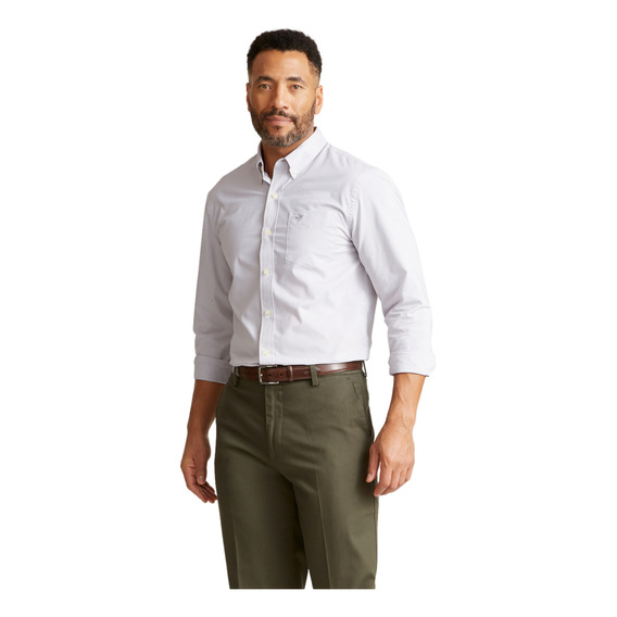 Camisa Long Sleeve Signature Classic Fit Comfort Flex Shirt 