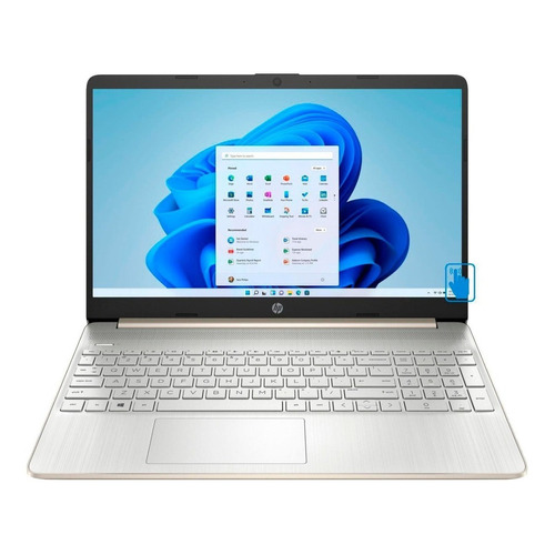 Laptop HP 15-dy2073dx plata natural táctil 15.6", Intel Core i7 1165G7  16GB de RAM 512GB SSD, Intel Iris Xe Graphics G7 96EUs 1920x1080px Windows 11 Home