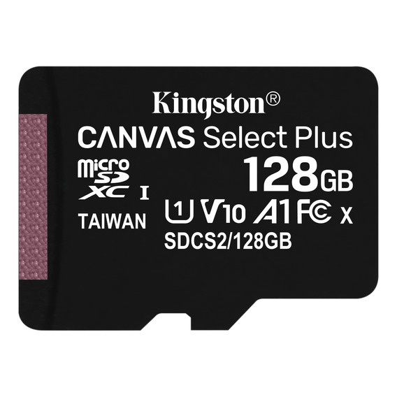 Tarjeta de memoria Kingston SDCS2 Canvas Select Plus con adaptador SD 128 GB