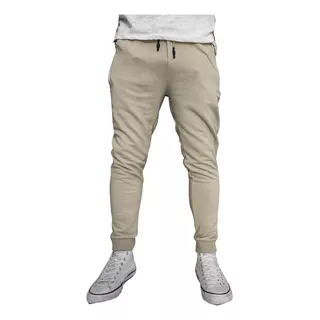 Joggings Hombre Joggers Chupin Cierre Negra Gris Algodon