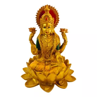 Imagen Estatuilla Lakshmi Laxmi India Resina 15cm- Envios! 