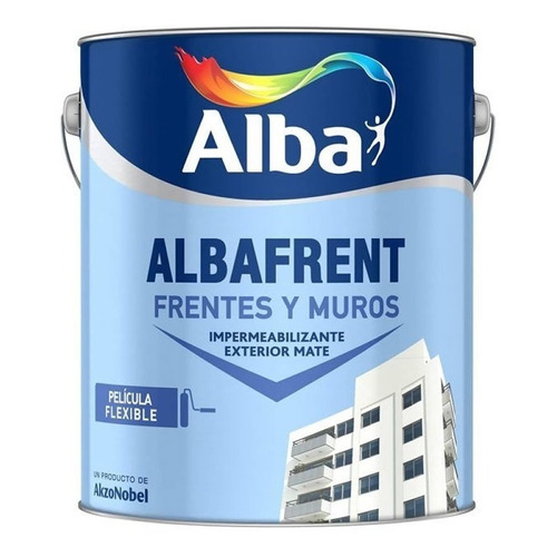 Alba Latex Exterior Impermeabilizante Albafrent Muros 10l Pintumm Acabado - Color Blanco