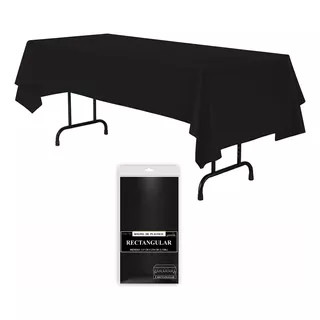 Mantel Rectangular Desechable Granmark - 10 Piezas Color Negro Solido