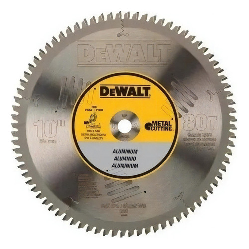 Disco Sierra P/aluminio Premium 10'p 80dientes Dewalt