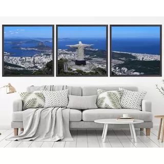 Quadro Decorativo 195x64cm Cristo Rio De Janeiro Quarto Sala