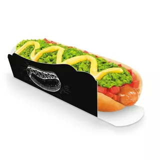 Caixa Caixinha Embalagem Para Hot Dog Aberta - 100 Unidades