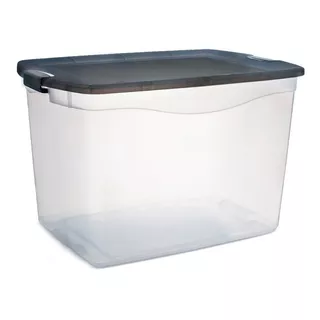 Caja Organizador Plastico Apilable Con Tapa Taper 80 Litros 