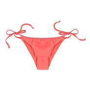 Bikini Calzón Estilo Tanga Con Amarras Color Naranja