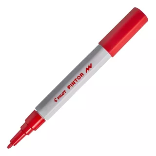 Marcador Pilot Pintor F - Cores Cor Vermelho