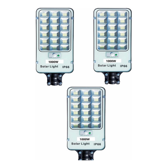 Pack X3 Focos Solares 1000w Potentes Foco Exterior Led