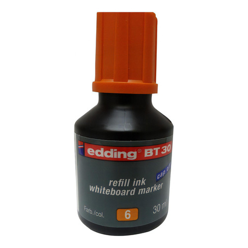 Tinta Edding Bt30 Pizarron Blanco Recargable Por Goteo  30ml Color Naranja