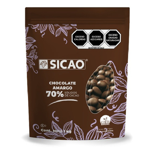 Chocolate Amargo  Para Derretir  Sicao 1 Kg, Barry Callebaut