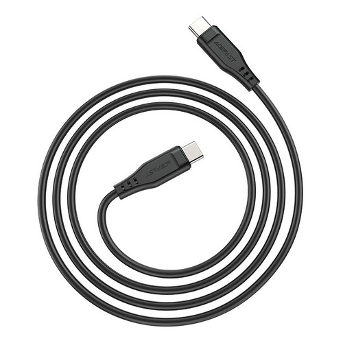 Cable Adaptador Usb-c A Auxiliar De Audio 3.5mm Acefast Color Negro
