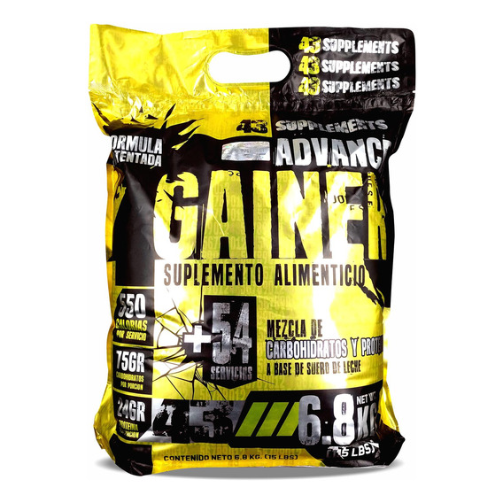 Ganador Hard Mass Gainer Fresa 15 Lbs 43 Supplements