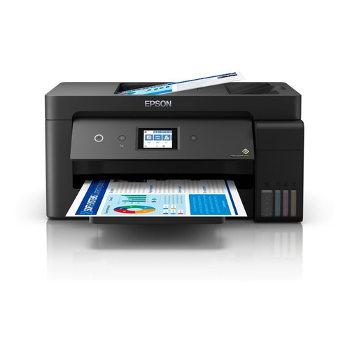 Impresora a color multifunción Epson EcoTank L14150 con wifi negra 110V