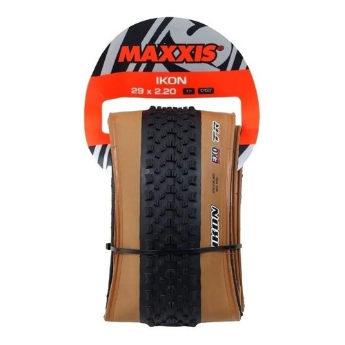 Par de neumáticos Maxxis Ikon M319ru Exo/TR Skinwall Kevlar 29 x 2.2, color marrón