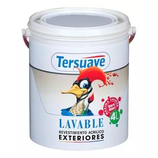 Latex Exterior Lavable Rojo Teja Tersuave 4 Lts