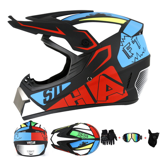 Casco Para Motocross Certificado Dot + Regalo+ Abs Gogles