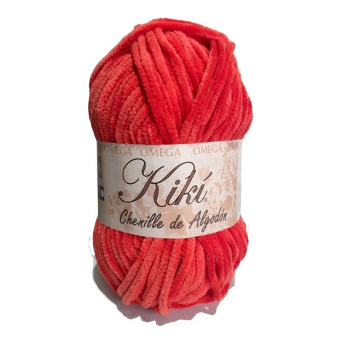 Hilaza Kikí Chenille De Algodón 100 G/ 105 Mts Color Rojo