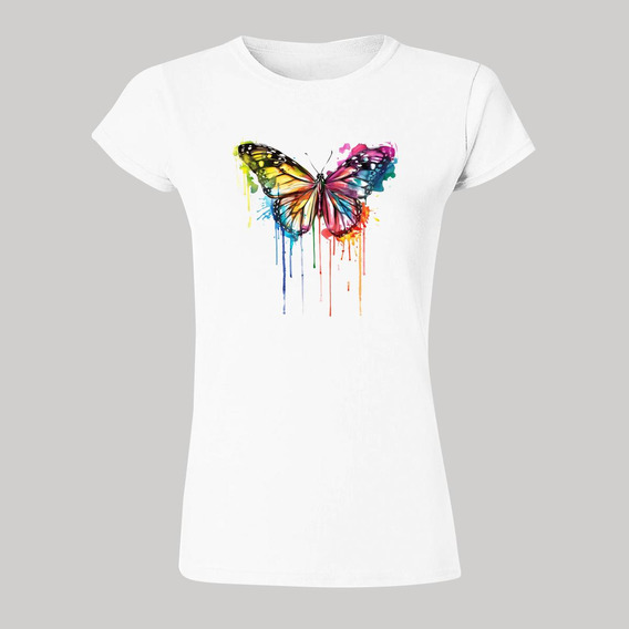 Playera Mujer Mariposa Psicodélico 000054b