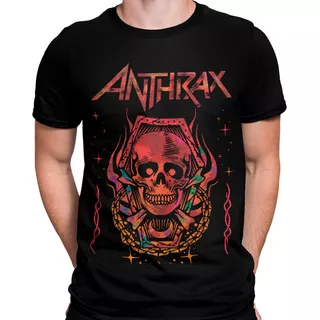 Polera Bandas Rock Anthrax Calavera Heavy Metal Ters Textil