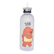 Termo Botella Contenedor De Agua Osos Tapa Con Popote 1 L