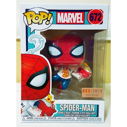 ¡Funko Pop! Marvel Spider-Man con pizza #672 Box Lunch P.Ent