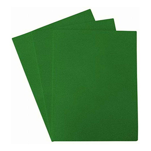 Barrilito Fcg011 Foamy Carta Con Diamantina En Color Verde, Color Color Verde