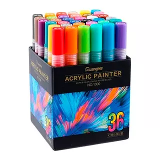 Marcadores Acrylic Painter X36 Tipo Posterman (agua)
