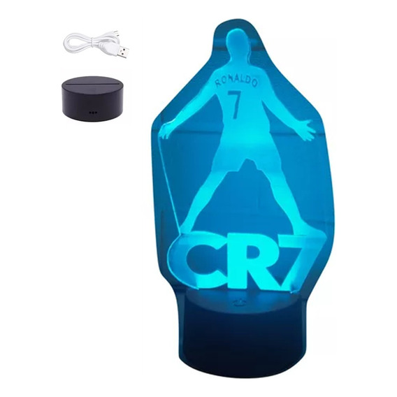 Lampara Led 3d Ilusion Cristiano Ronaldo Cr7 Futbol Espal Sc