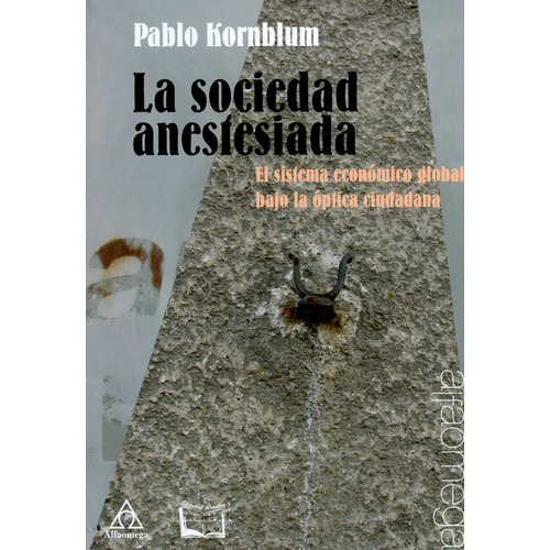 La Sociedad Anestesiada El Sistema Economico Global Bajo La Optica Ciudadana 1ed, De Kornblum. Editorial Alfaomega, Tapa Blanda En Español, 2018