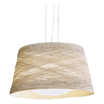 Lampara Colgante Molena Con Globo Vidrio 36x50cm  N-g Marfil