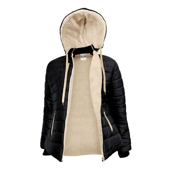 Campera Inflable De Mujer Con Polar. Brocatto