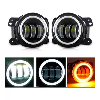 Faros Led Cree Auxiliar Con Lupa Y Ojo De Angel Universal X2