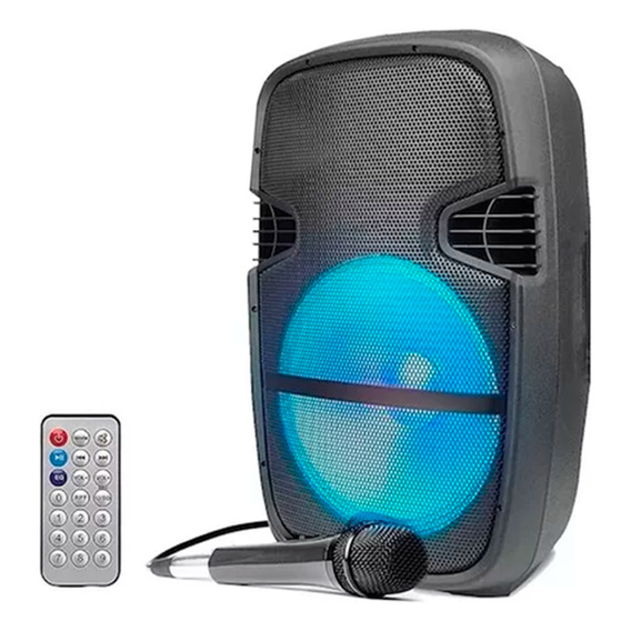 Parlante Portatil Bluetooth Naxido Nx-8plus Karaoke Led 20w Subwoofer Con Micofrono