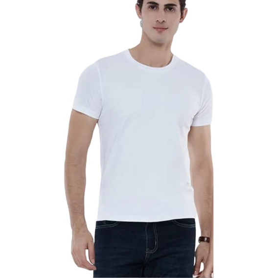 Polos Manga Corta Cuello Redondo Juvenil Slim Fit De Hombre