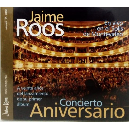 Jaime Roos Concieto Aniversario Vivo Cd Reedicion Digip